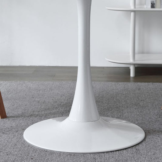 Tavolo da pranzo in legno rotondo minimalista con stile tulipano per 4 persone