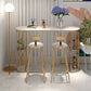Glam Iron Bar Dining Table Stone Top Oval Indoor Bistro Table with 2-Shelf Clearhalo 'Bar Furniture' 'Bar Tables' 'bar_tables' 'furn' 'furn_bar_tables' 'Furniture' 'furniture_bar_tables' 'Kitchen & Dining Furniture' 1200x1200_4e22439e-e10c-4f16-b51d-c7a8ac63e5ff