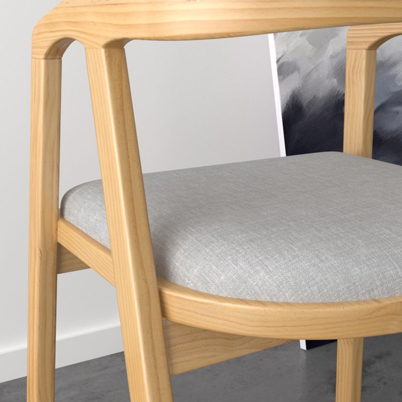 Contemporary Solid Wood Dining Chair Upholstered Fabric Dining Arm Chair Clearhalo 'Dining Chairs' 'Dining Tables & Seating' 'dining_chair' 'furn' 'furn_dining_chair' 'Furniture' 'Kitchen & Dining Furniture' 1200x1200_4e230ed9-ca9c-4efa-81ee-34a3e7ab23a2