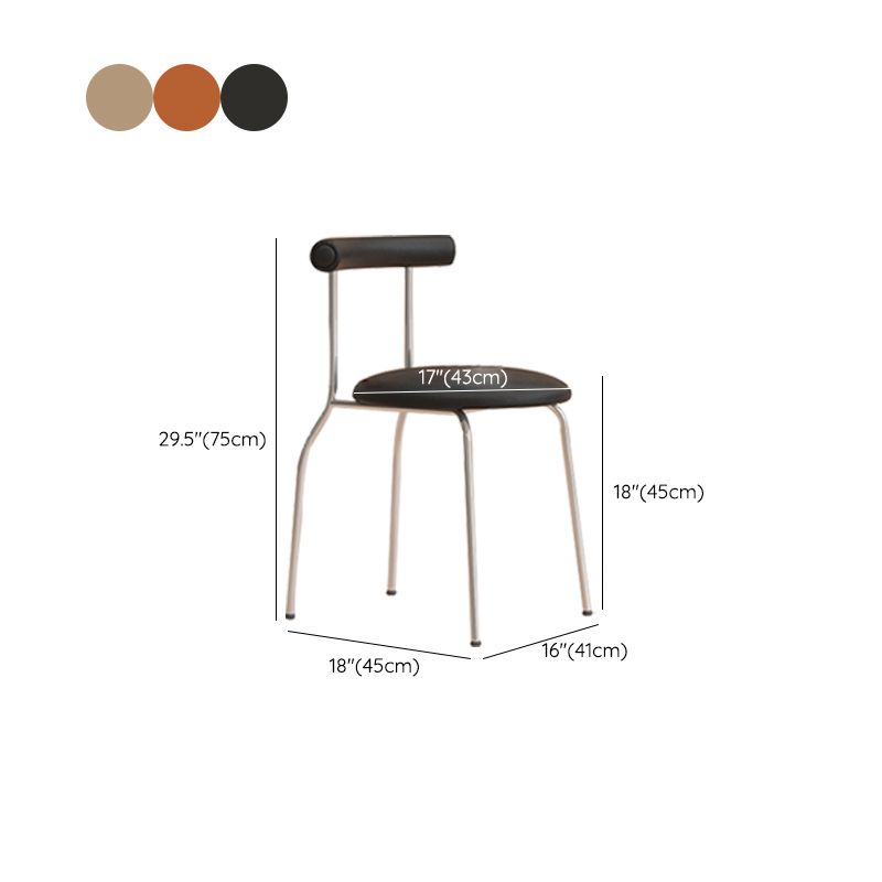 Modern Leather Side Chair Open Back Indoor Dining Chair for Home Clearhalo 'Dining Chairs' 'Dining Tables & Seating' 'dining_chair' 'furn' 'furn_dining_chair' 'Furniture' 'Kitchen & Dining Furniture' 1200x1200_4e23c953-86d9-45fc-baa2-2577cd9b07af