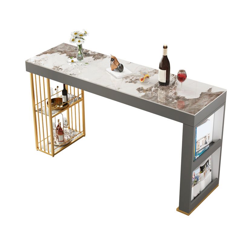 Modern Rectangle Bistro Bar Table Sintered Stone Storage Bar Table Clearhalo 'Bar Furniture' 'Bar Tables' 'bar_tables' 'furn' 'furn_bar_tables' 'Furniture' 'Kitchen & Dining Furniture' 1200x1200_4e24288a-7862-4fc3-934e-920c42f2ef0e
