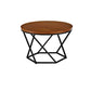 Modern Round Wood Frame Coffee Table Brown Finish Cocktail Table Clearhalo 'Coffee & Accent Tables' 'Coffee Tables' 'coffee_tables' 'furn' 'furn_coffee_tables' 'Furniture' 'Living Room Furniture' 1200x1200_4e2431eb-1887-4708-815b-00591db4bbfa