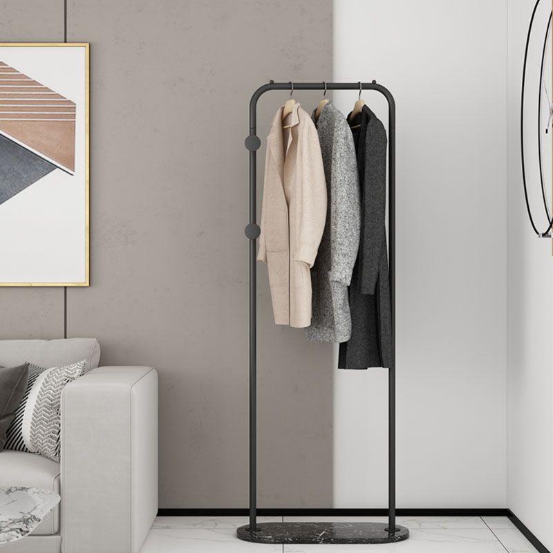 Gorgeous Metal Clothes Hanger Double Coat Hooks Coat Rack with Marble Bottom Clearhalo 'Entry & Mudroom Furniture' 'furn' 'furn_hall_tree_coat_racks' 'Furniture' 'Hall Trees & Coat Racks' 'hall_tree_coat_racks' 1200x1200_4e249354-43bf-492e-b645-1cc066be7d25