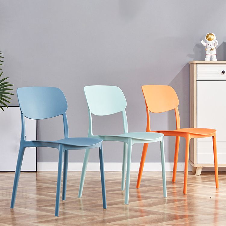 Contemporary Plastic Dining Chair Open Back Dining Side Chair for Kitchen Clearhalo ' kitchen&dining_furn' 'Dining Chairs' 'Dining Tables & Seating' 'dining_chair' 'furn' 'furn_dining_chair' 'Furniture' 'furniture_dining_chair' 'Kitchen & Dining Furniture' 'kitchen' 1200x1200_4e25eb3a-b4f1-42ff-8514-0f7ca8ae0bb7
