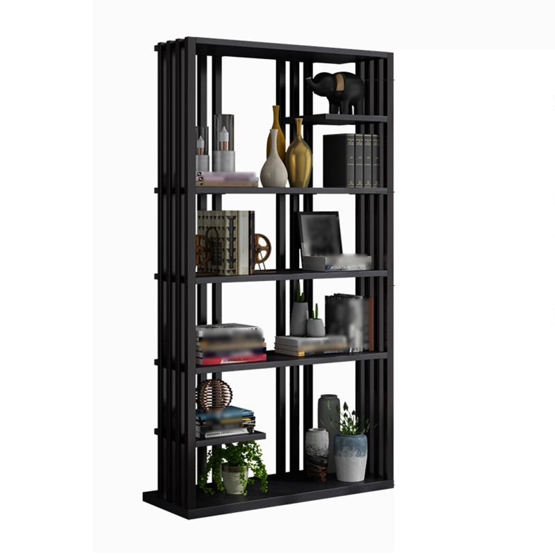 Industrial Style Bookshelf Open Shelf Vertical Metal Shelf with Rectangular Shelves Clearhalo 'Bookcases' 'Furniture' 'furniture_bookcases' 'kitchen' 'kitchen_bookcases' 'Living Room Furniture' 'Office Furniture' 1200x1200_4e2600d6-4720-47de-87a3-901be7ba84d8
