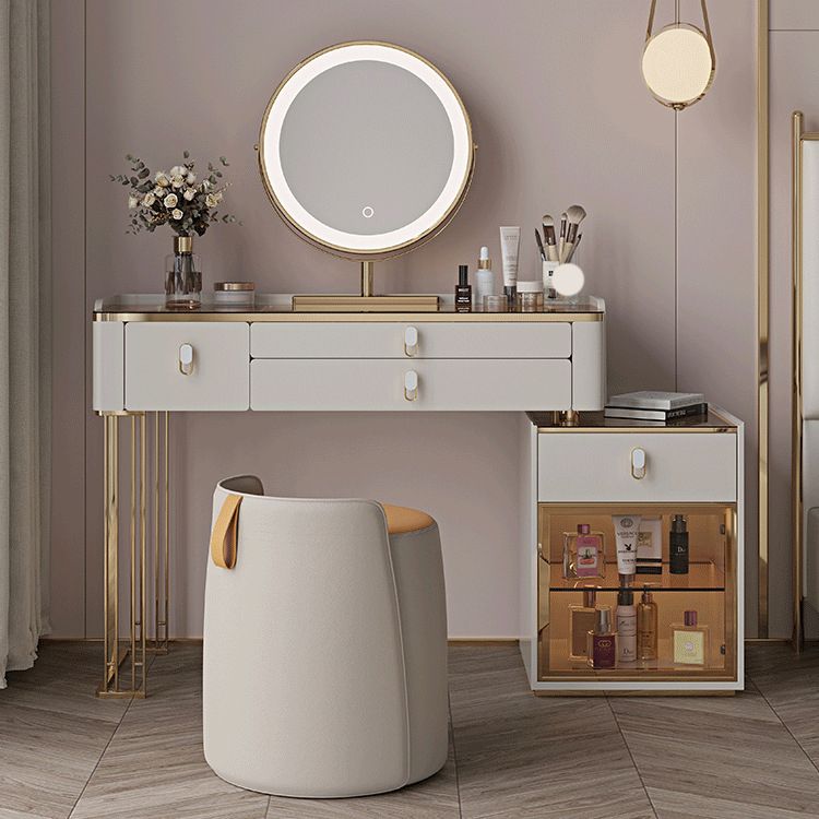 Vanity Mirroring Dolding sgabelli set di vetro Topt Makeup Vanity