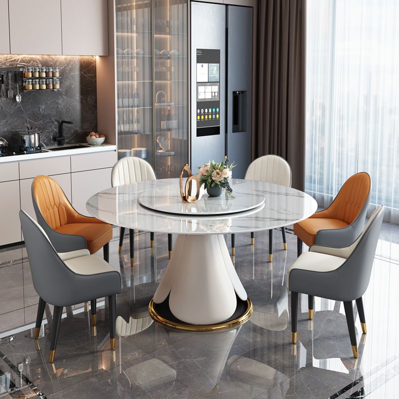 Round Stone Dining Site Table Traditional Luxury Table with Turntable Clearhalo ' dining_table' 'Dining Tables & Seating' 'Dining Tables' 'furn' 'furn_dining_table' 'Furniture' 'furniture_dining_table' 'Kitchen & Dining Furniture' 'kitchen&dining_furn' 'kitchen' 'kitchen_dining_table' 1200x1200_4e28c767-fe8d-48e2-bf8d-f4d556599892