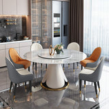 Round Stone Dining Site Table Traditional Luxury Table with Turntable Clearhalo ' dining_table' 'Dining Tables & Seating' 'Dining Tables' 'furn' 'furn_dining_table' 'Furniture' 'furniture_dining_table' 'Kitchen & Dining Furniture' 'kitchen&dining_furn' 'kitchen' 'kitchen_dining_table' 1200x1200_4e28c767-fe8d-48e2-bf8d-f4d556599892