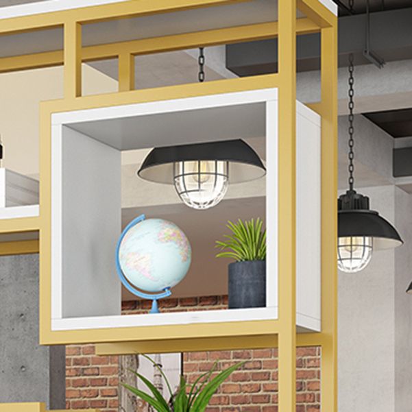 Metaal en houten open plank boekenkast etagere boekenplank voor studieruimte