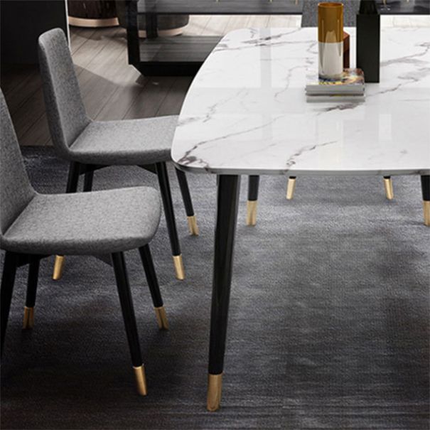Glam Style Sintered Stone Dining Set Rectangle 1/2/4/6/7 Pieces Dining Set Clearhalo 'Dining Room Sets' 'Dining Tables & Seating' 'dining_room_set' 'furn' 'furn_dining_room_set' 'Furniture' 'Kitchen & Dining Furniture' 1200x1200_4e2b0e05-d3e6-4fd1-a970-1d387b1fb78d