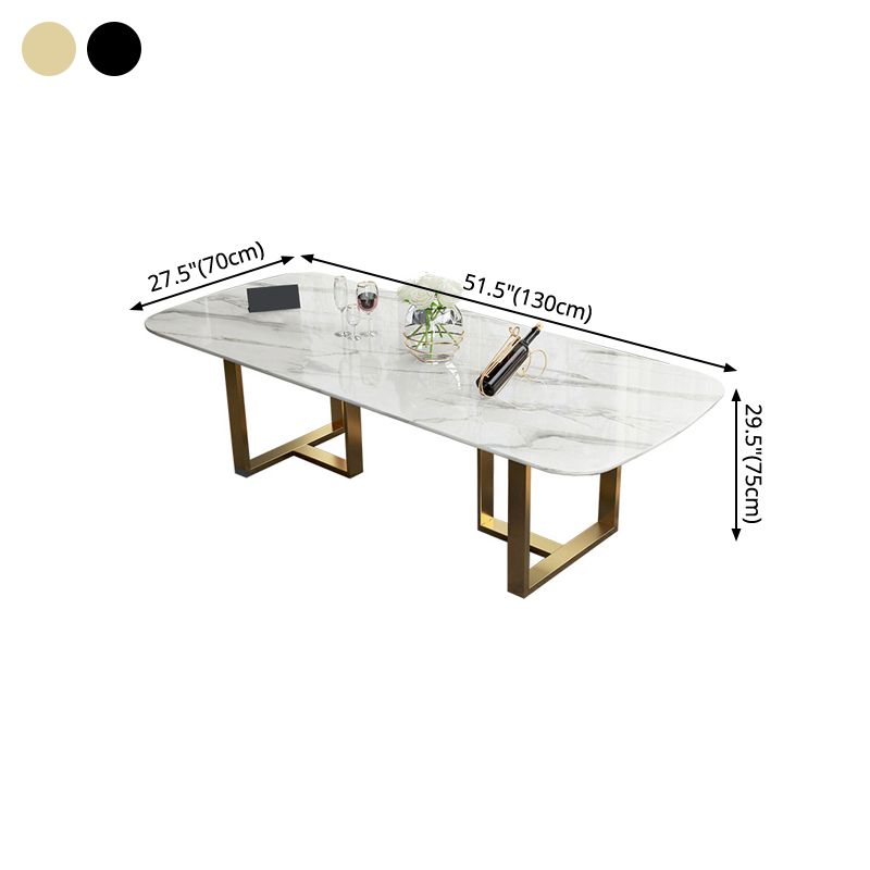 Traditional Luxury Dining Table Rectangle Sintered Stone Sled Dining Table Clearhalo ' dining_table' 'Dining Tables & Seating' 'Dining Tables' 'furn' 'furn_dining_table' 'Furniture' 'furniture_dining_table' 'Kitchen & Dining Furniture' 'kitchen&dining_furn' 'kitchen' 'kitchen_dining_table' 1200x1200_4e2d14cd-ee19-4627-9882-30375b428857