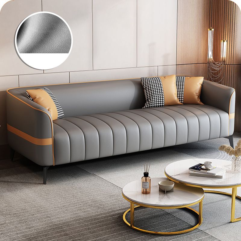 Contemporain 25,6 "H Faux Tuxedo bras SOFA pour le salon