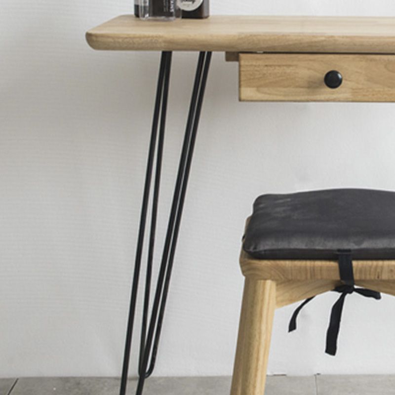 Modern Natural Solid Wood With Drawer Bedroom Makeup Vanity Desk Clearhalo 'Bedroom Furniture' 'furn' 'furn_makeup_vanities' 'Furniture' 'Makeup Vanities' 'makeup_vanities' 1200x1200_4e2dc5f2-5318-4159-9a6d-a0df2ef8db1f