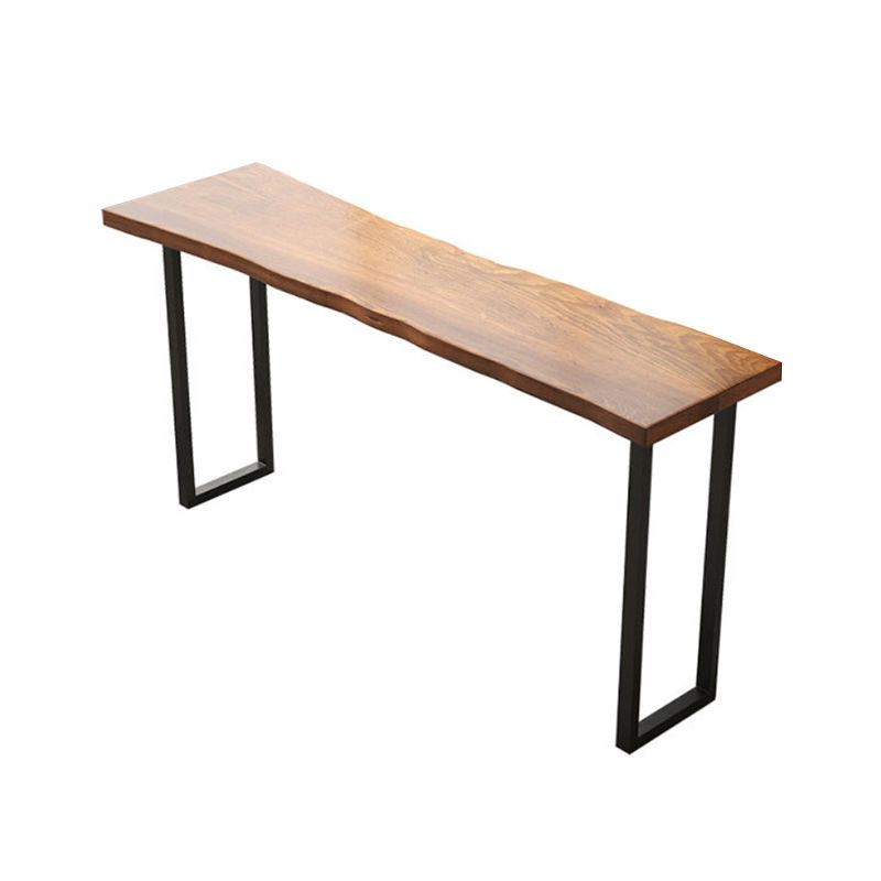 Moderna mesa de barra de 1/7 piezas Mesa de mostrador de madera rectangular con taburetes para café