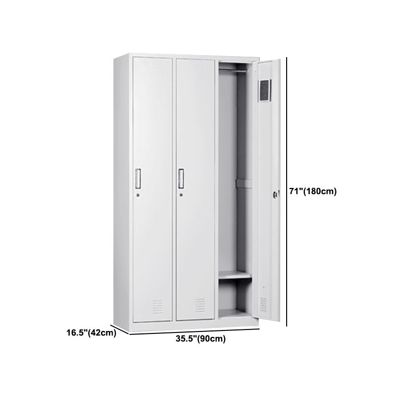 White Hinged Wardrobe Cabinet Contemporary Steel Wardrobe Armoire Clearhalo 'Armoires & Wardrobes' 'armoires_wardrobes' 'Bedroom Furniture' 'furn' 'furn_armoires_wardrobes' 'Furniture' 1200x1200_4e2f27ca-c6a8-4677-84d5-ce48ef8ccd62