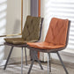 Matte Finish Leather Dining Chair Contemporary Home Solid Back Side Chair