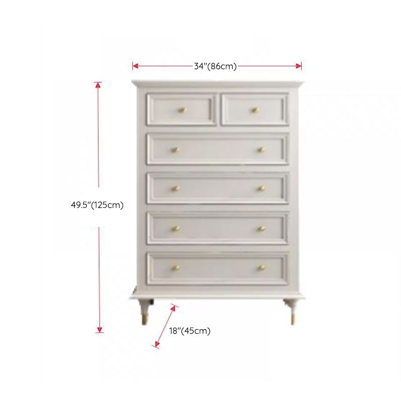 Glam Solid Wood Chest Home Storage Chest in White with Drawers Clearhalo 'Bedroom Furniture' 'Dressers & Chests' 'dressers_chests' 'furn' 'furn_dressers_chests' 'Furniture' 1200x1200_4e322a7f-4f45-4d17-a495-4cfde6cde3fc