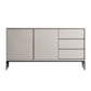 Modern Buffet Sideboard with Drawers Stone and Wood Buffet Server