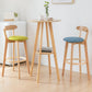 Tabouret de bar en bois de tabouret de comptoir de dossier sans bras industriel avec pédale pour café
