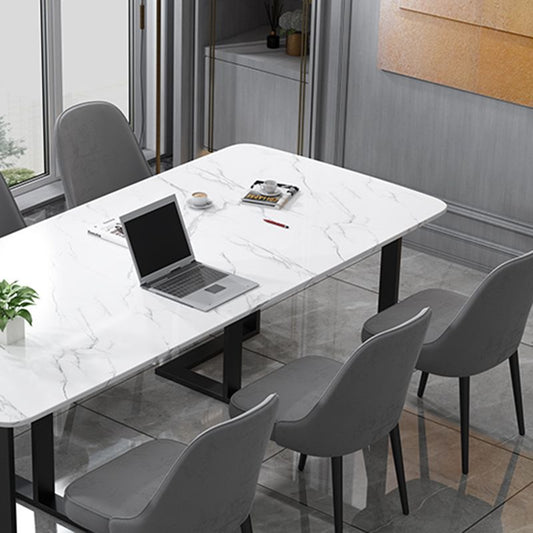 Scrivania bianca da 29,53 pollici contemporanea scrivania bianca curva