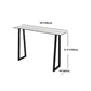 Rectangle Living Room Pub Height Dining Table Industrial Stone Sled Bistro Table