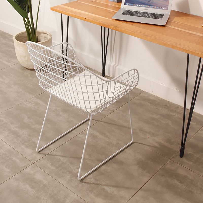 Modern PU Leather Dining Chairs Metal Dining Armchairs for Restaurant Use Clearhalo ' kitchen&dining_furn' 'Dining Chairs' 'Dining Tables & Seating' 'dining_chair' 'furn' 'furn_dining_chair' 'Furniture' 'furniture_dining_chair' 'Kitchen & Dining Furniture' 'kitchen' 1200x1200_4e337ae8-6159-4963-85a7-a0035eaf693f