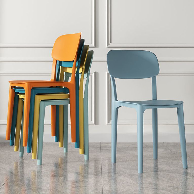 Scandinavian Stackable Armless Dining Chairs Plastic Open Back Dining Side Chair Clearhalo 'Dining Chairs' 'Dining Tables & Seating' 'dining_chair' 'furn' 'furn_dining_chair' 'Furniture' 'Kitchen & Dining Furniture' 1200x1200_4e39b8ca-b24d-41ae-8e3d-c86ffd43aa1e