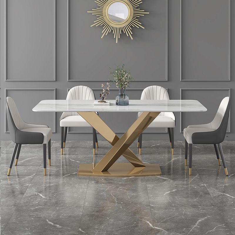 Glam Sintered Stone Dining Set 1/2/5/7 Pieces Dining Set for Dining Areas Clearhalo 'Dining Room Sets' 'Dining Tables & Seating' 'dining_room_set' 'furn' 'furn_dining_room_set' 'Furniture' 'furniture_dining_room_set' 'Kitchen & Dining Furniture' 1200x1200_4e3a1a5b-3fdb-48a2-8d08-80e7dc0abbef