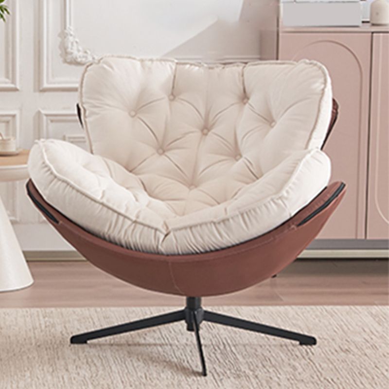 Sedia accento posteriore trapuntato sedia laterale girevole con gambe a 4 stelle