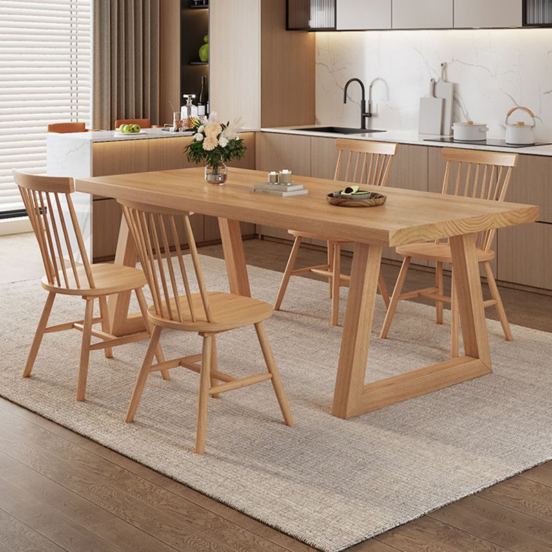 Modern massief houten meubels 1/2/3/4/5/6/7 PCS Standaardhoogte eetkamertafel set