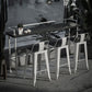 Industrial Black Wood Pub Table with Rectangle Table Top Trestle Table - 42" H Clearhalo 'Bar Furniture' 'Bar Tables' 'bar_tables' 'furn' 'furn_bar_tables' 'Furniture' 'furniture_bar_tables' 'Kitchen & Dining Furniture' 1200x1200_4e3cbb3d-63ff-4b86-aae5-ed35507694c3