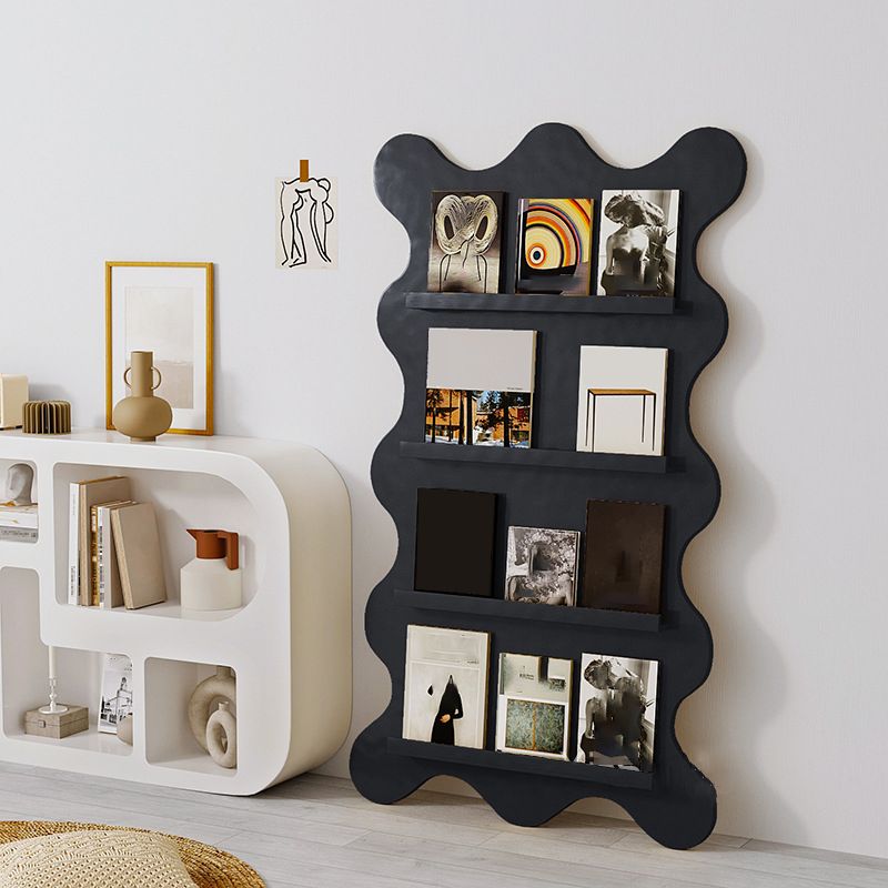 Urban Etagere Metal Bookshelf Closed Back Vertical Bookcase for Living Room
