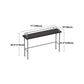 Industrial Black Wood Bar Table with Rectangle Table Top Silver Trestle Table - 42" H Clearhalo 'Bar Furniture' 'Bar Tables' 'bar_tables' 'furn' 'furn_bar_tables' 'Furniture' 'furniture_bar_tables' 'Kitchen & Dining Furniture' 1200x1200_4e3e35cd-424b-4417-839c-c39cdf5f1b4c