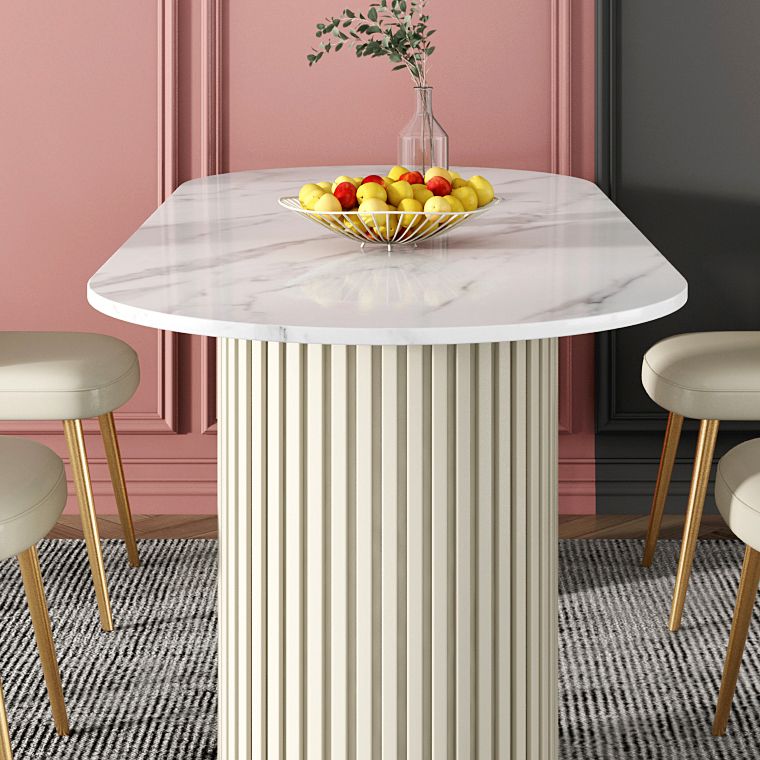 Glam Style 1/2/5/7 Pieces Dining Set Sintered Stone Dining Table for Home Use Clearhalo 'Dining Room Sets' 'Dining Tables & Seating' 'dining_room_set' 'furn' 'furn_dining_room_set' 'Furniture' 'furniture_dining_room_set' 'Kitchen & Dining Furniture' 'kitchen&dining_furn' 'kitchen' 1200x1200_4e40480b-038f-42ed-90a0-69ad324a2ead