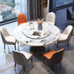Round Sintered Stone Dining Table Modern Dining Turntable Furniture with Pedestal Base Clearhalo 'Dining Tables & Seating' 'Dining Tables' 'dining_table' 'furn' 'furn_dining_table' 'Furniture' 'Kitchen & Dining Furniture' 1200x1200_4e418c9c-edfe-4c7d-abfd-f6ae689c6c2b