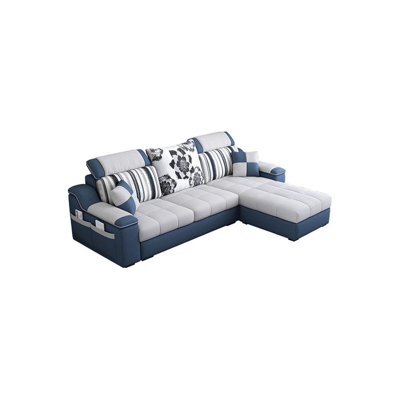 Casual Pillow Top Arm Sectionals 82.68"D x 57.09"W x 35.43"H Cushions Sofa with Storage Clearhalo 'furn' 'furn_sectionals' 'Furniture' 'furniture_sectionals' 'Living Room Furniture' 'Sectionals' 1200x1200_4e41a686-cb39-4f8d-914b-adc0830b457e