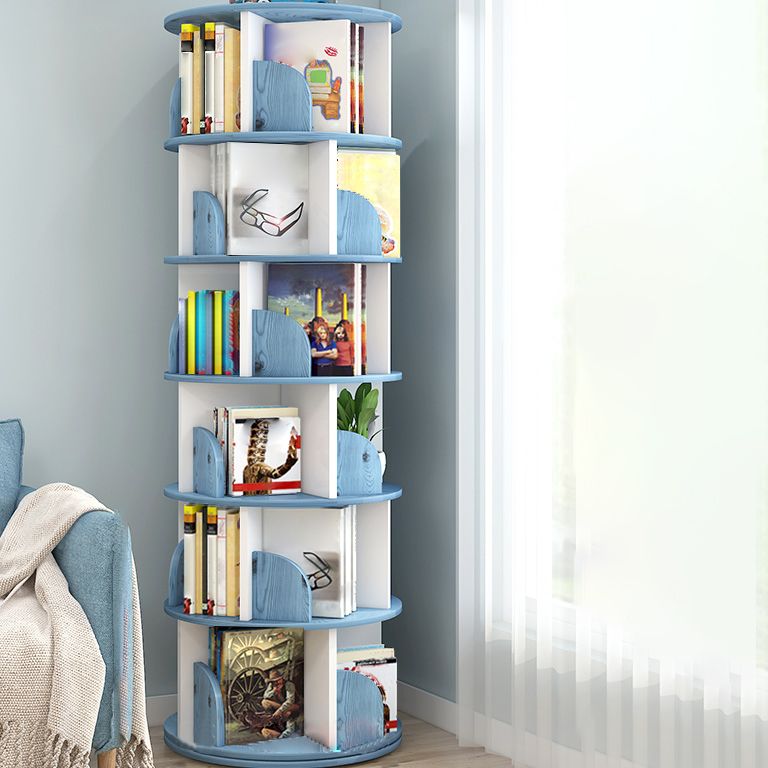 Moderne houten roteerbare boekenkast Studieruimte Geometrische boekenplank