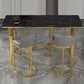 Industrial Rectangle Bar Table Metal Base Bar Height Table for Living Room