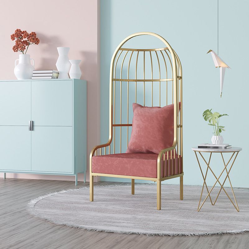 Glam Fabric Arms Included with Pillow Basic Four Leg Accent Armchair Clearhalo 'Accent Chairs' 'accent_chairs' 'Chairs & Seating' 'furn' 'furn_accent_chairs' 'Furniture' 'Living Room Furniture' 1200x1200_4e441564-8e1e-488a-99e3-8b385f516073