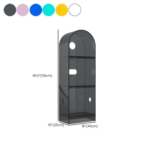 Modern gesloten achterste standaard boekenplank Acryl -boekenkast voor studieruimte