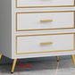 Glam Lingerie Chest Wood Vertical Storage Chest with Drawers for Bedroom