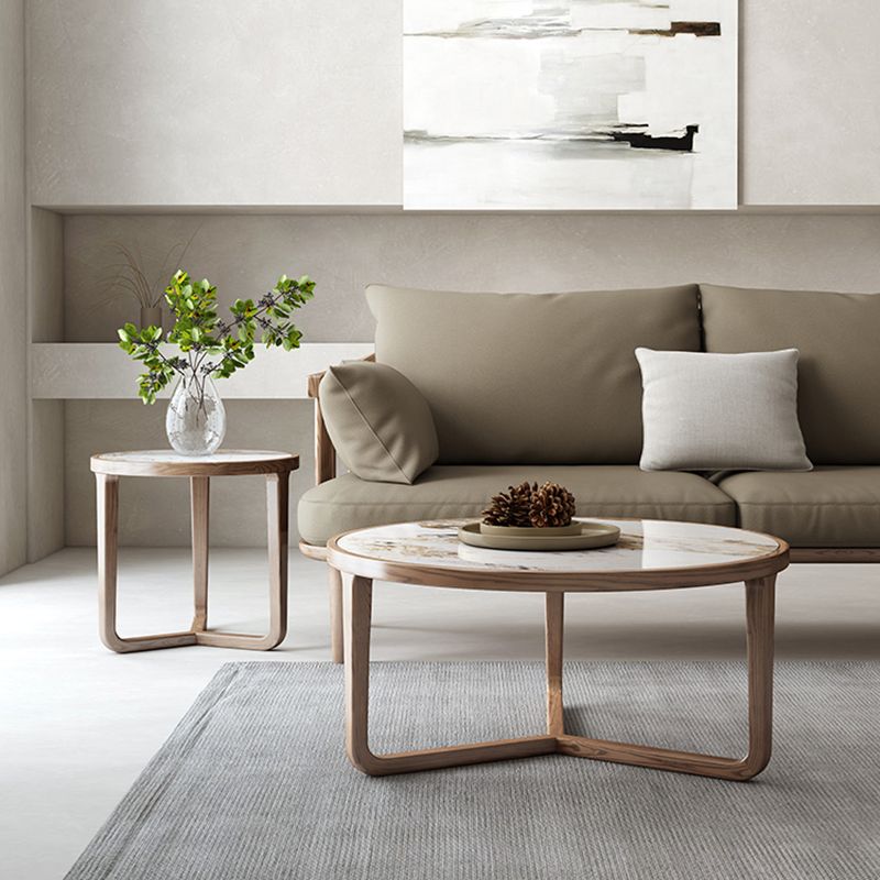 Table basse moderne en ardoise sans ensemble de table basse ronde pénible