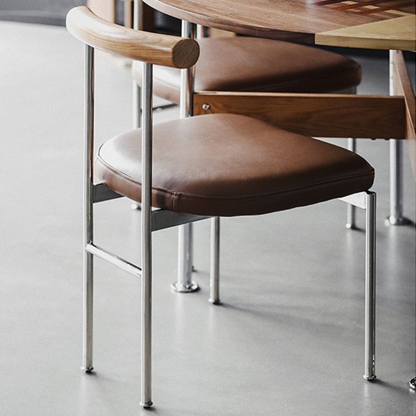 Industrial Style Upholstered Dining Side Chairs Open Back Dining Armless Chairs Clearhalo ' kitchen&dining_furn' 'Dining Chairs' 'Dining Tables & Seating' 'dining_chair' 'furn' 'furn_dining_chair' 'Furniture' 'furniture_dining_chair' 'Kitchen & Dining Furniture' 'kitchen' 1200x1200_4e49c8cf-b41a-42f9-a1b4-843abfa5d86e