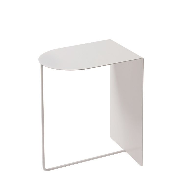 Mid-Century Geometric End Slide Table 19.7" Tall Metal End Table