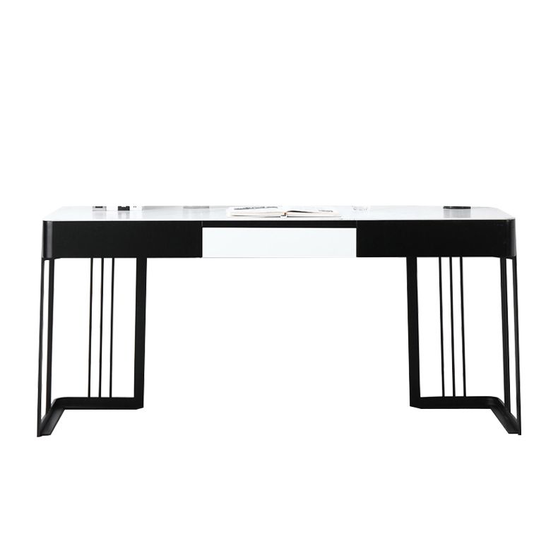 Industriële kantoorbureau rechthoekige secretaris -bureau met metalen benen