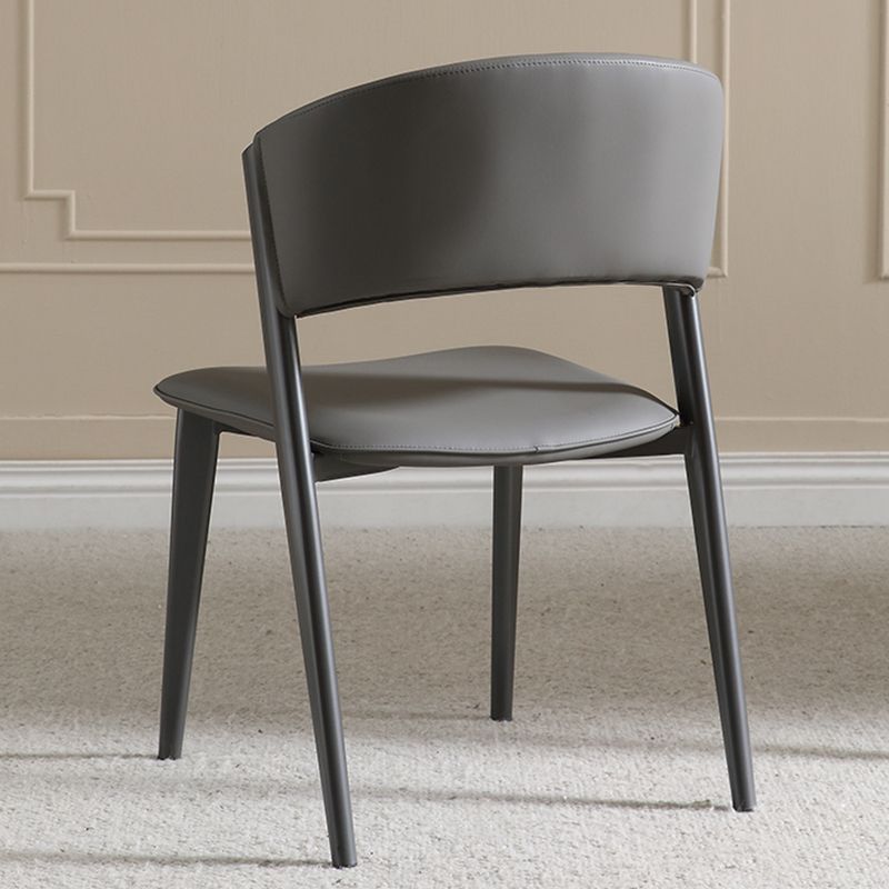 工業用サイドチェアメタルオープンバックダイニングルームのダイニングルームの椅子