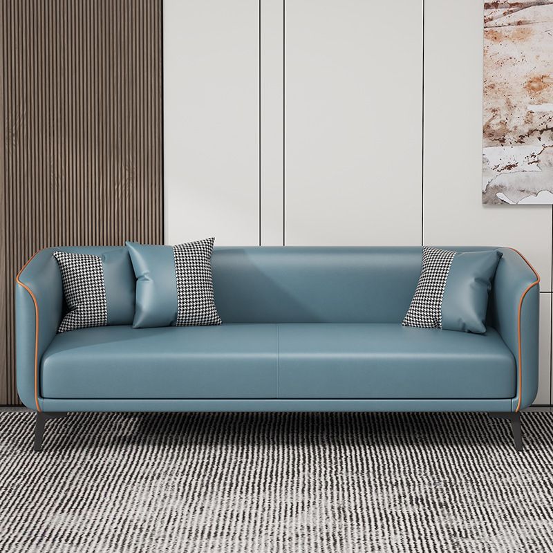 Tuxedo Arm Standard Sofa 25,98 "H Moderne stijl Single Cushion Faux lederen bank