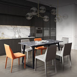 Designer Style Solid Back Chair Home Leather Matte Finish Dining Chair Clearhalo 'Dining Chairs' 'Dining Tables & Seating' 'dining_chair' 'furn' 'furn_dining_chair' 'Furniture' 'Kitchen & Dining Furniture' 1200x1200_4e535138-86f1-4861-b145-7d1b12f243c8