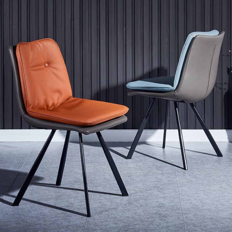 Contemporary Style Metal Dining Chair Dining Armless Side Chair for Kitchen Clearhalo ' kitchen&dining_furn' 'Dining Chairs' 'Dining Tables & Seating' 'dining_chair' 'furn' 'furn_dining_chair' 'Furniture' 'furniture_dining_chair' 'Kitchen & Dining Furniture' 'kitchen' 1200x1200_4e5583c7-9612-4a16-a7db-56f95f7c8ecc