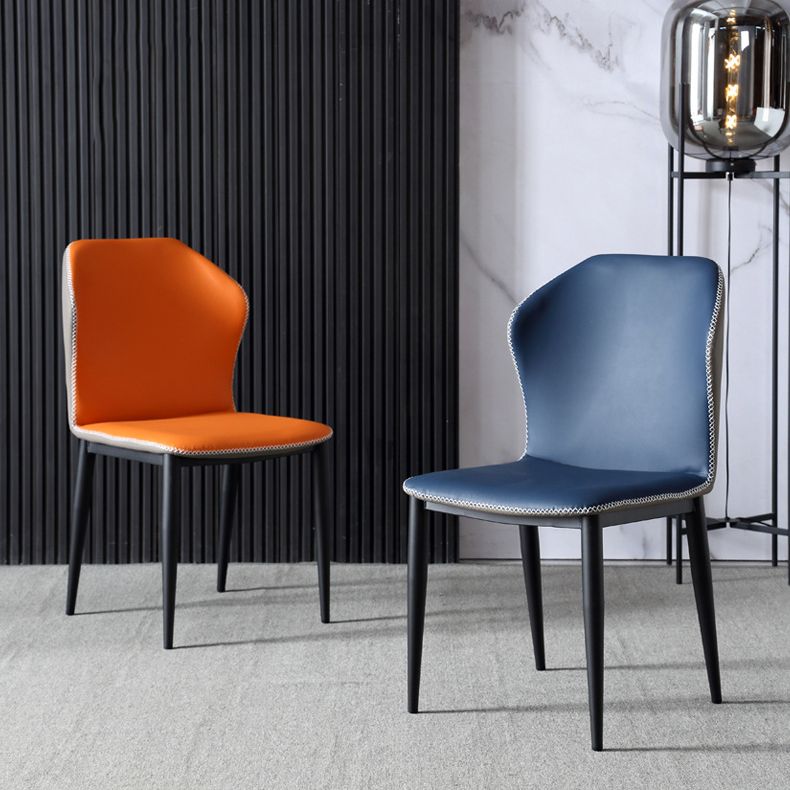 Modern Design Faux Leather Side Chairs Wingback Armless Dining Chair Clearhalo 'Dining Chairs' 'Dining Tables & Seating' 'dining_chair' 'furn' 'furn_dining_chair' 'Furniture' 'furniture_dining_chair' 'Kitchen & Dining Furniture' 1200x1200_4e5658b5-ca9c-4e67-8e6d-f6196ab4af91